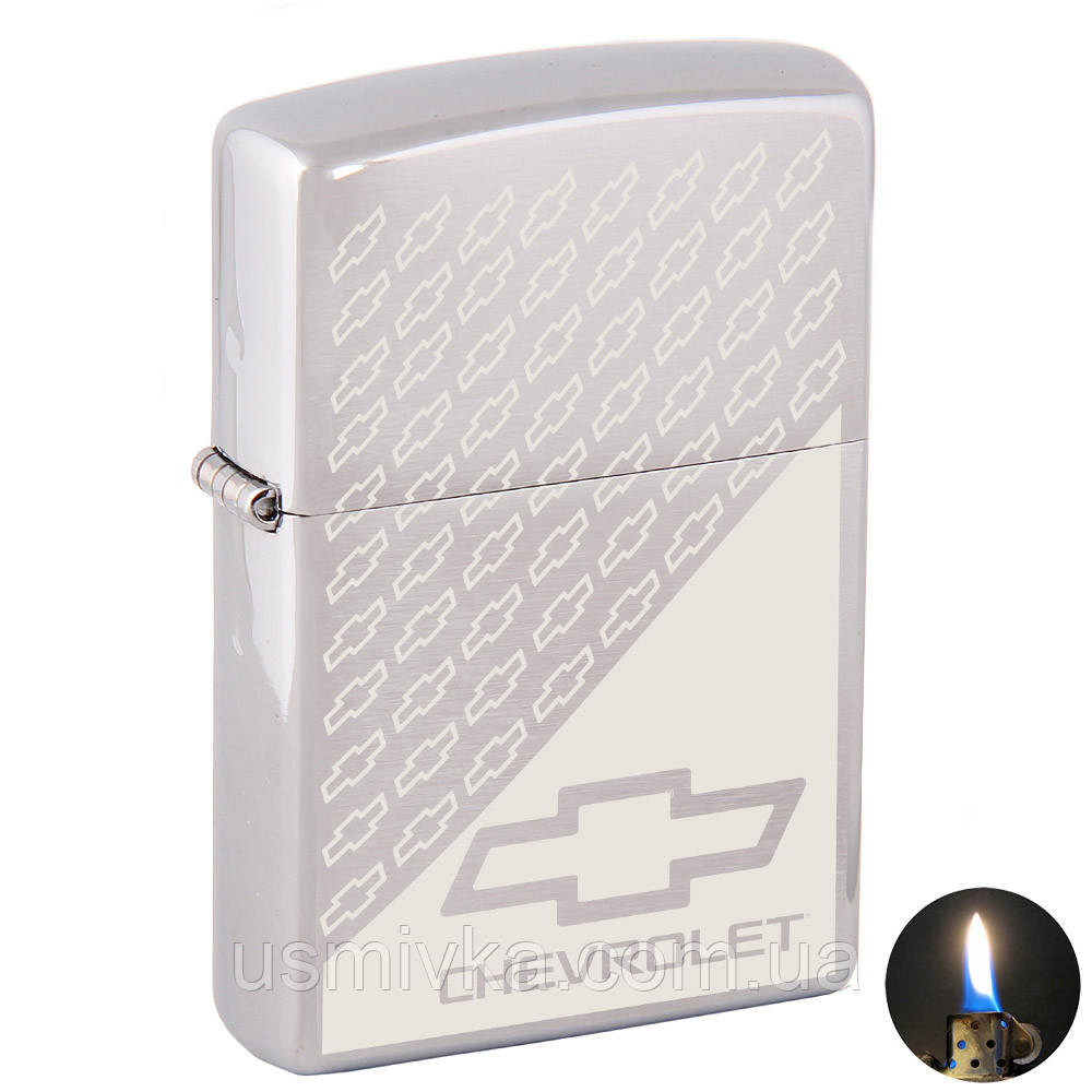 Запальничка Zippo 200 Brushed Chrome Матовий хром 200508