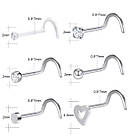 Нострила, пірсинг для носа набір 6 шт., фото 2