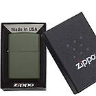 Бензинова запальничка Zippo 221 зелена матова, фото 4