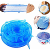 Кришки силіконові для посуду харчові багаторазові SILICON CAP 6PCS SET, фото 10