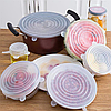Кришки силіконові для посуду харчові багаторазові SILICON CAP 6PCS SET, фото 11