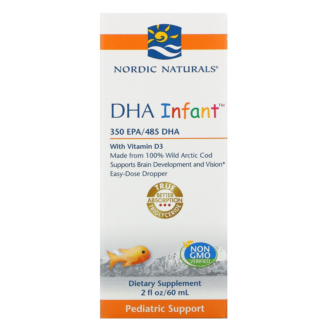 Nordic Naturals ДГК з вітаміном Д3 для немовлят, 60 мл