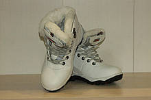 Зимние женские ботинки на меху 36 р белые арт 853-6.