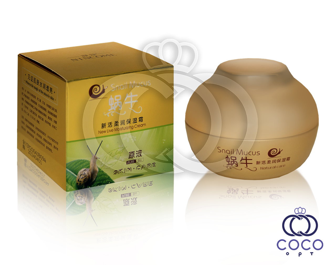Крем для лица с экстрактом улитки Snail Mucus New Live Moisturizing Cream