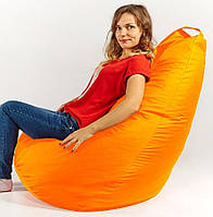 Крісло мішок пуфик груша помаранчеве XL 120х85 см зі зйомним чохлом