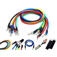 Набір трубчастих еспандерів для спорту з петлями  ⁇  Універсальний трубчасті гумові джгути Бубновського з 5 шт.