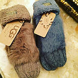 Жіночі стильні рукавиці "UGG" (розквітки), фото 4