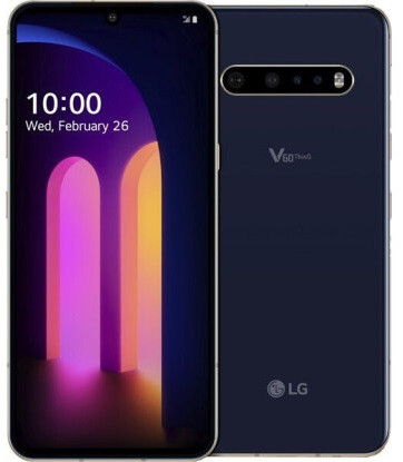 Смартфон LG V60 ThinQ 8/128GB Blue, 1sim, 64+13+0,3/5+10 Мп, 6,8" P-OLED, Snapdragon 865, 5000 mAh, 12 міс