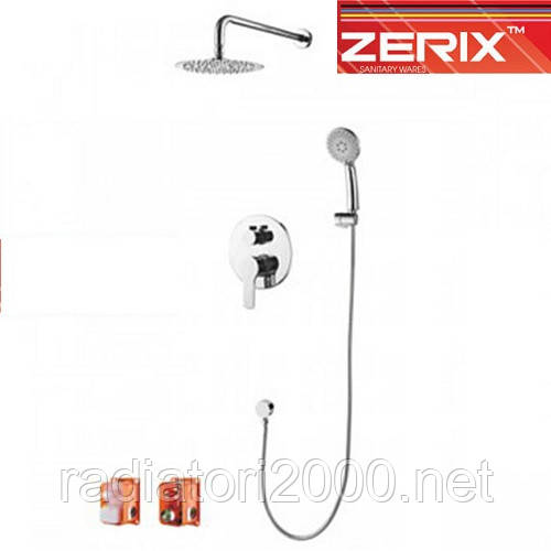 Душова колона вбудована ZERIX LR72403-2 (неіржавка сталь)