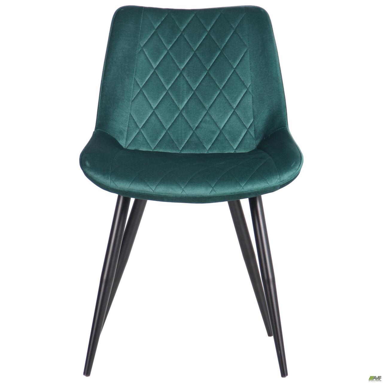 Мягкий стул интерьерный AMF Betty черные ножи сидение мягкое зеленое полукресло - фото 4 - id-p1343621502
