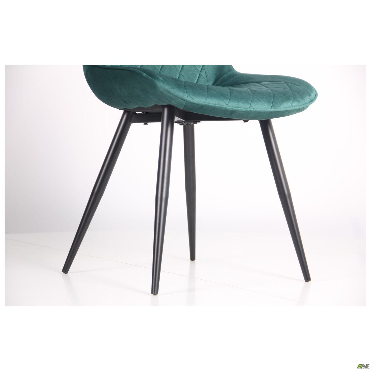 Мягкий стул интерьерный AMF Betty черные ножи сидение мягкое зеленое полукресло - фото 6 - id-p1343621502