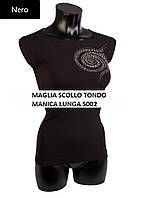 Водолазка з довгим рукавом Maglia Scollo Tondo Manica Lunga Strass 002