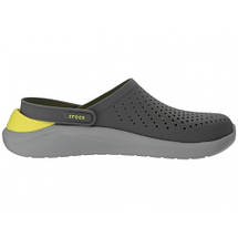 Сабо Crocs LiteRide Крокси чоловічі/жіночі лайтрайд сірий-лайм оригінал, фото 5