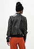 Куртка бомбер з натуральної шкіри VK чорна (Арт. BM201), фото 4