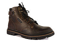 Зимние кожаные ботинки мужские модные стильные повседневные коричневые 42 размер Mida 14013 8 2020