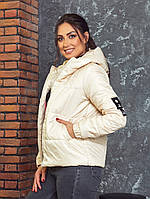 Женская куртка демисезонная с капюшоном плащевка Размеры 48-50 52-54 56-58 60-62