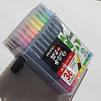 Скетч маркер-кисть на водной основе двухсторонний 36 цветов Aihao СР 600-36
