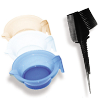 Миски і пензлики для фарбування волосся
