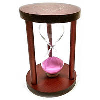 Пісочний годинник подарункові на 5 хвилин рожевий пісок