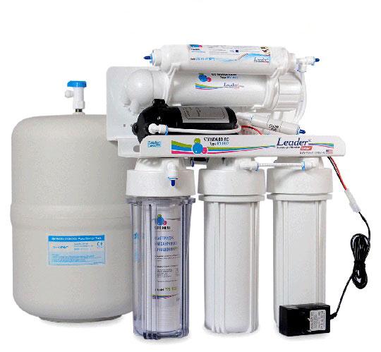 Фільтр зворотного осмосу з помпою Leader RO-5P Pump