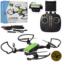 Квадрокоптер F16 радіоуправління акумуляторний 28 см світло запасні лопаті