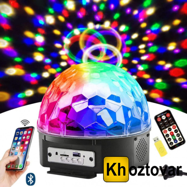 Світлодіодна музична диско куля Musik Ball M6+BT <unk> Світломузика <unk> Динаміки <unk> MP3 плеєр