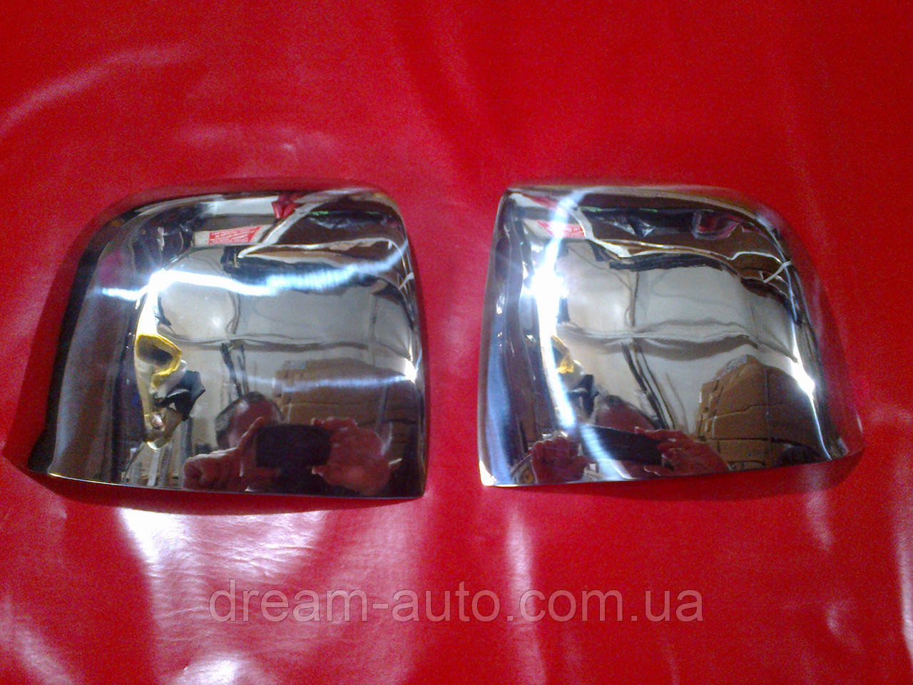 Накладки на дзеркала нерж FIAT DOBLO з 2010 р. в., фото 1