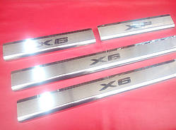 Накладки на пороги преміум BMW X6 E71/E72