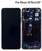 Дисплей модуль тачскрин Honor 20; Huawei Nova 5T черный оригинал в рамке Midnight Black