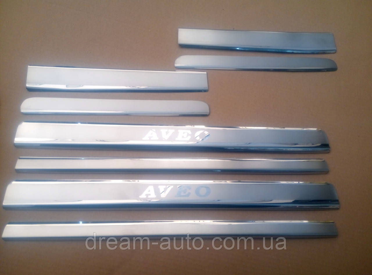 Накладки на пороги Chevrolet Aveo 2002-2006, фото 1