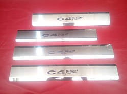 Накладки на пороги Citroen C4 Grand Picasso 2013-2016