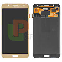 Дисплей модуль тачскрин Samsung J701 Galaxy J7 Neo золотистый TFT