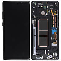 Дисплей модуль тачскрин Samsung N950 Galaxy Note 8 черный OLED с широкой рамкой в рамке Midnight Black