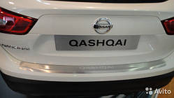 Накладка на задній бампер з загином NISSAN QASHQAI 2014+