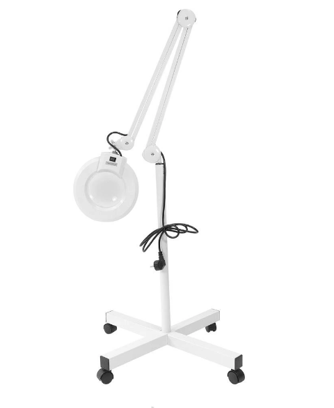 Косметична LED лампа-лупа 5dpi Cirkle Tripod 22W на коліщатках, фото 1