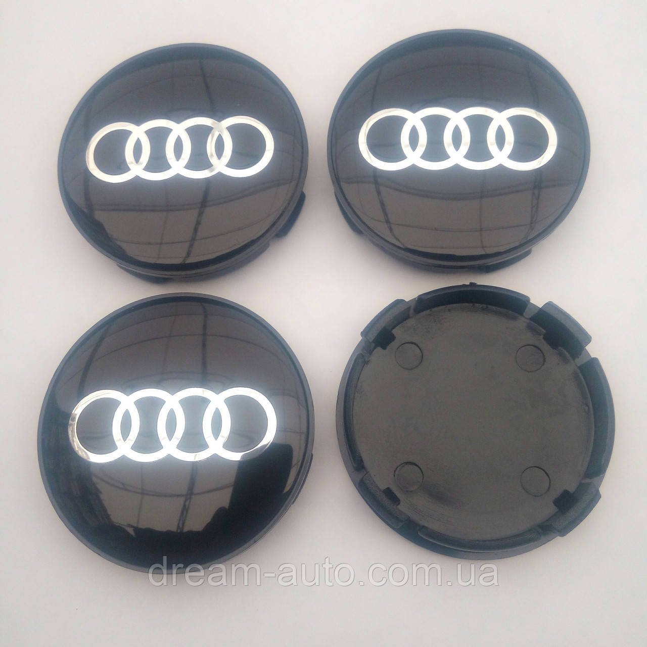 Ковпачки в диски Audi 55*59 мм чорні
