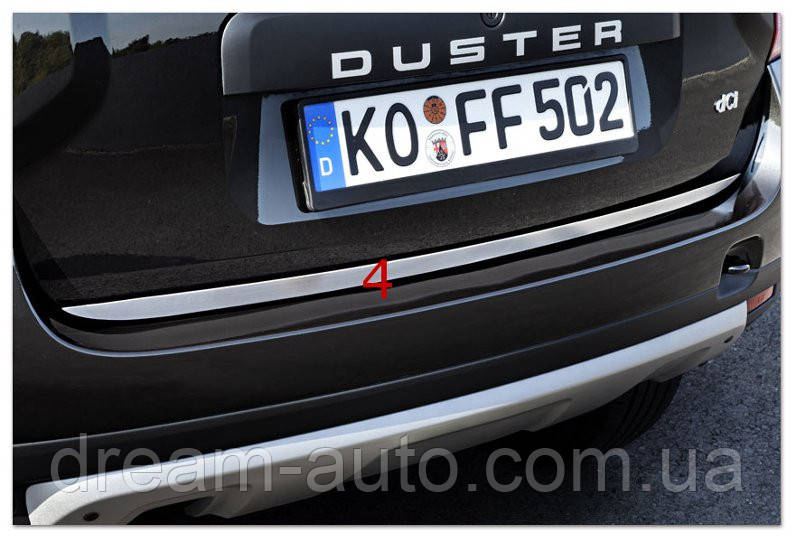 Накладка на кромка багажника Renault Duster, фото 1