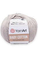Yarnart Baby Cotton(беби коттон) - 406 светло серый