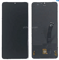 Дисплей модуль тачскрин OnePlus 7T черный Amoled оригинал переклеенное стекло