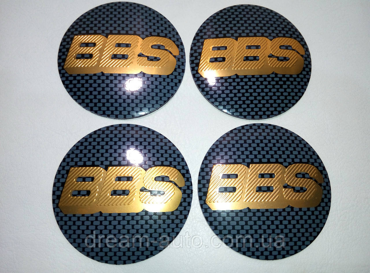 Наклейка опукла на ковпачок диски BBS 56 мм карбон