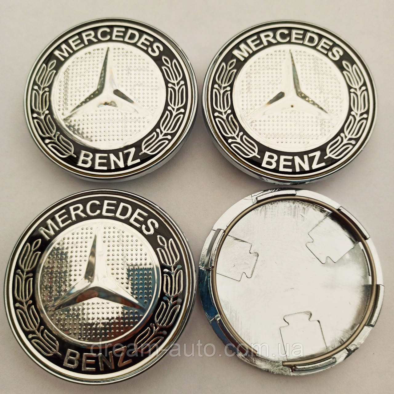 Ковпачки в диск Mercedes Benz 62-68 мм чорні
