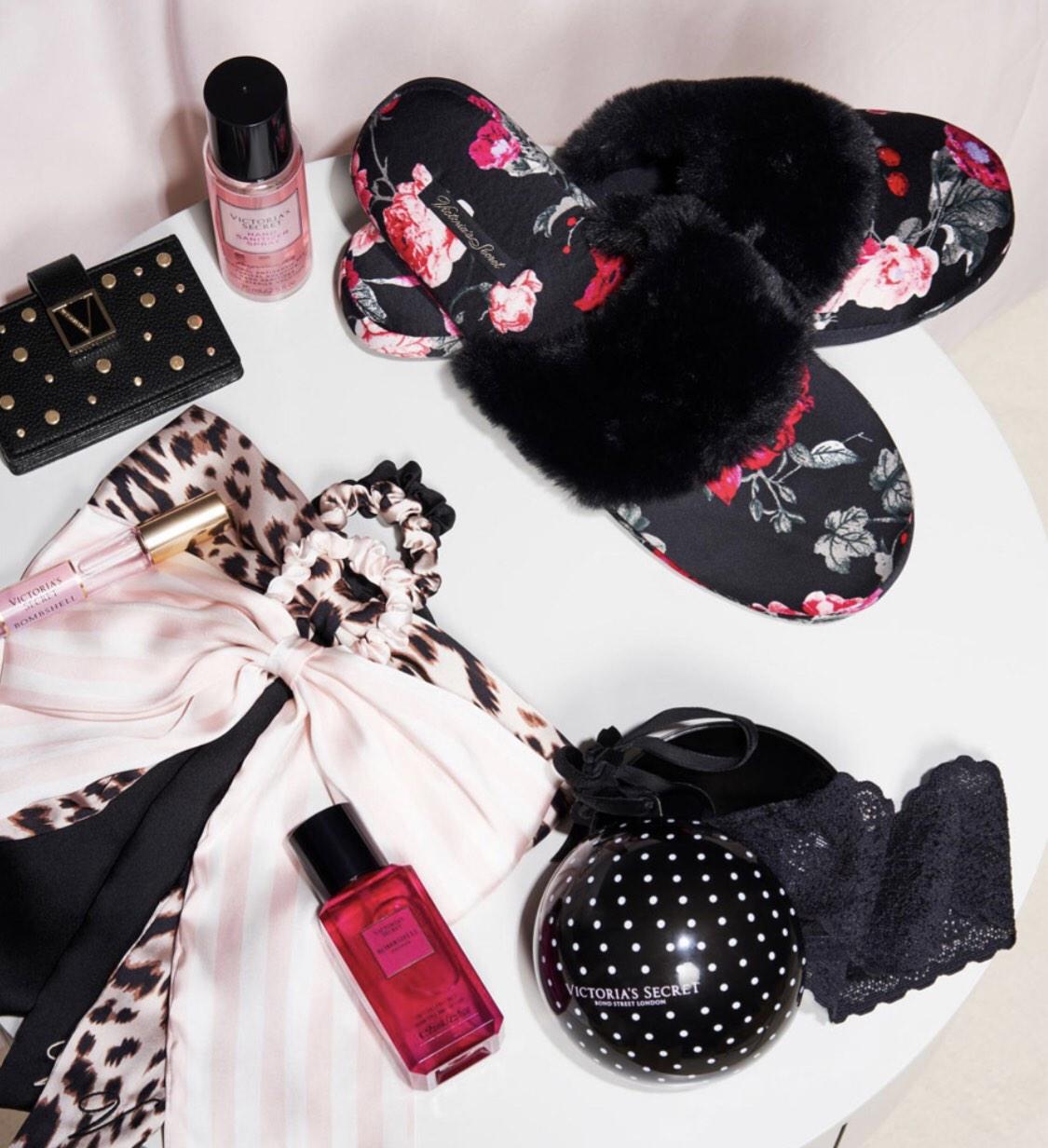 💋Жіночі кімнатні капці Victoria's Secret!💋 Розмір - S (35-37р), чорні