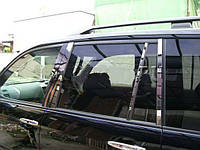 Хромированные накладки на стойки дверей Toyota Land Cruiser Prado 120