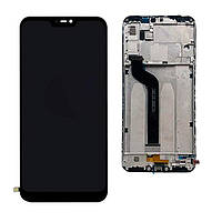 Дисплей модуль тачскрин Xiaomi Mi A2 Lite/Redmi 6 Pro черный в рамке со шлейфом датчика приближения
