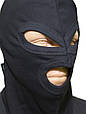 Балаклава чорна бавовняна 3 вирізи MIL-TEC Black 12109002, фото 2