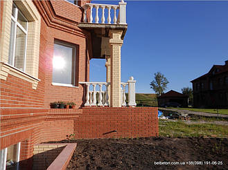 В данной работе была применена белая балюстрада с балясинами, сделанными по технологии мрамор из бетона.  Срок 

службы изделий  не менее 25 лет под открытым небом. Наши балясины и балюстрады обладают высокой прочностью и 

плотность.