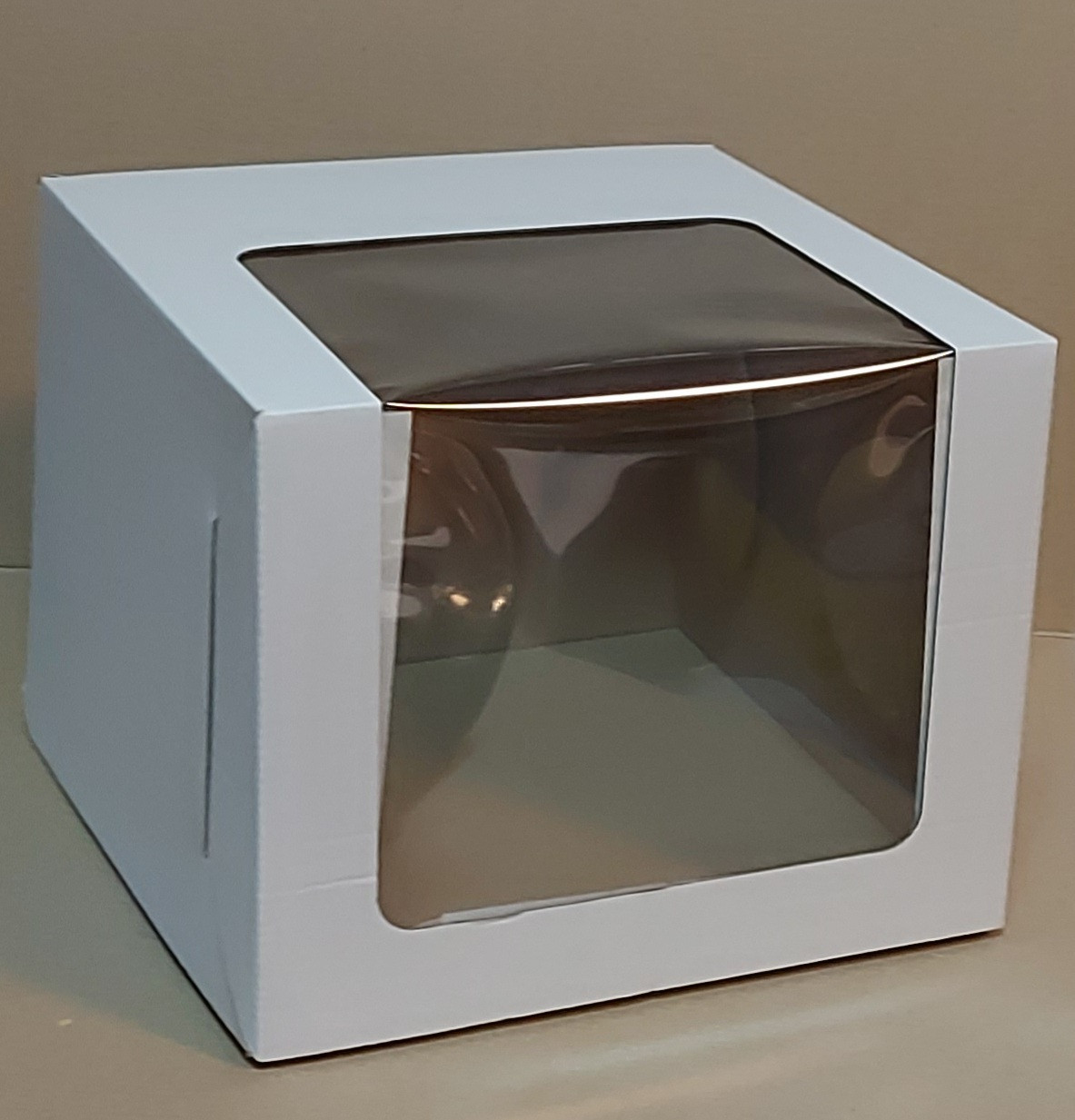 Коробка для торта 30х30х25 см (з віконцем), фото 1