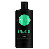 Шампунь Syoss Professional Performance Balancing Hair & Scalp Shampoo с женьшенем, для всех типов волос и кожи