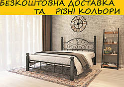 Ліжко металічне двоспальне "Дерево Анжеліка". Колір та розміри можливо змінювати