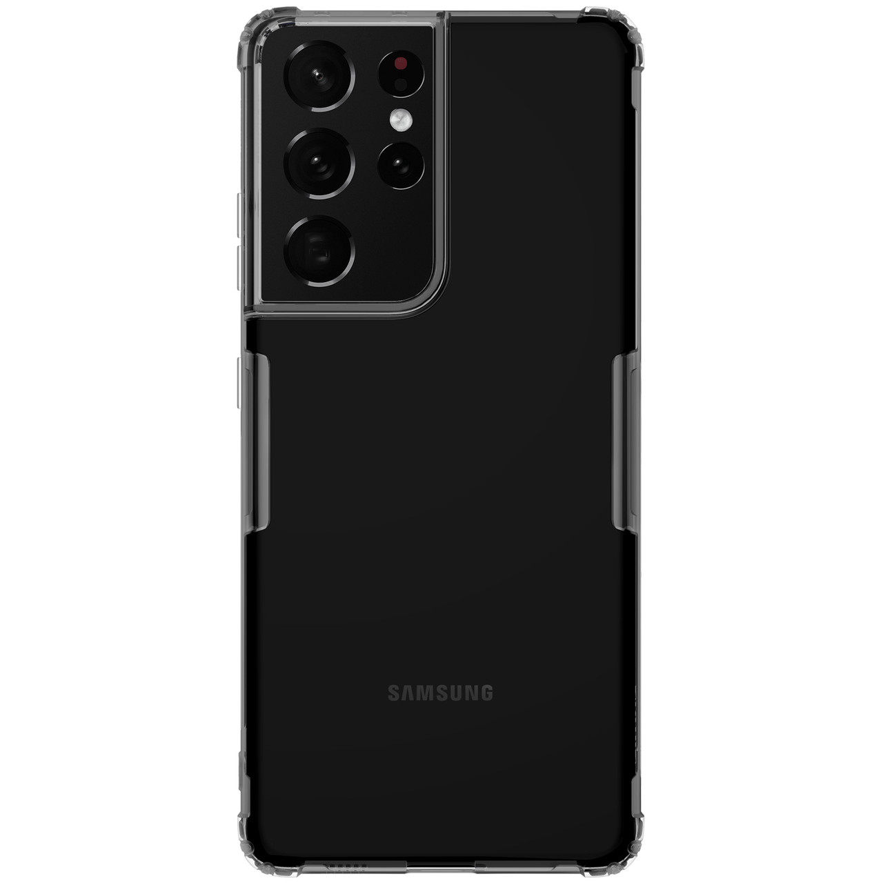 Прозорий TPU чохол Nillkin для Samsung Galaxy S21 Ultra (Nature TPU Case) Dark Grey Захисний чохол
